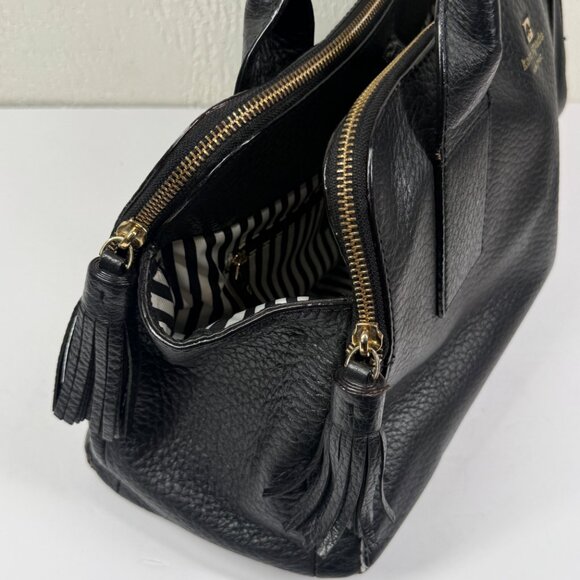 Kate Spade Southport Avenue Lydia Satchel Black Leather Dual Handles Handbag - Picture 6 of 14